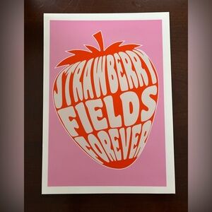 Strawberry Fields Forever The Beatles Art Print, A5 size